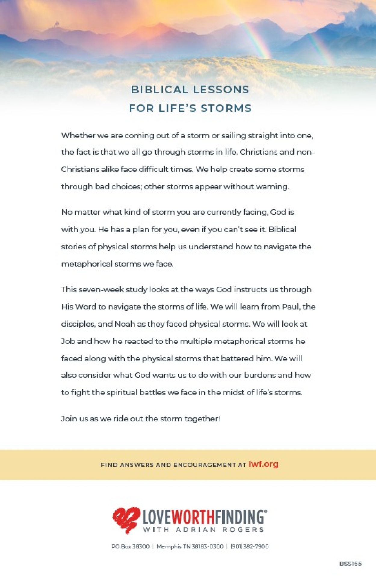 How to weather the storms of life bible study bss165 STORE DETAIL back